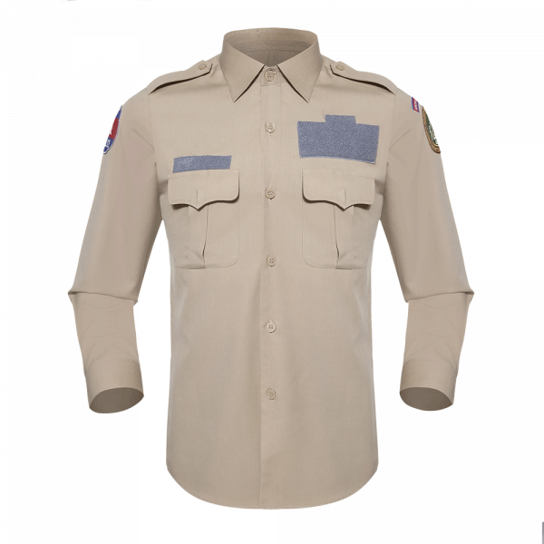 Chemise Officielle kaki tc180 gsm pour la police cambodgienne-osxx02