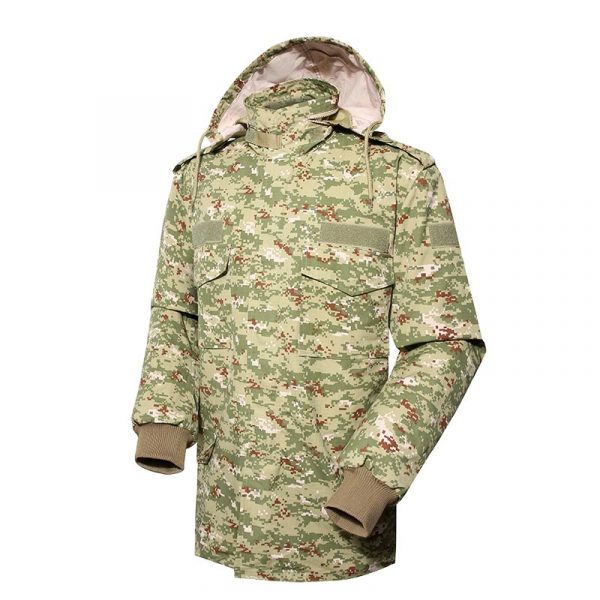 Veste polaire d'hiver militaire camouflage numérique vert clair pour soldat MJ02 – Image 3