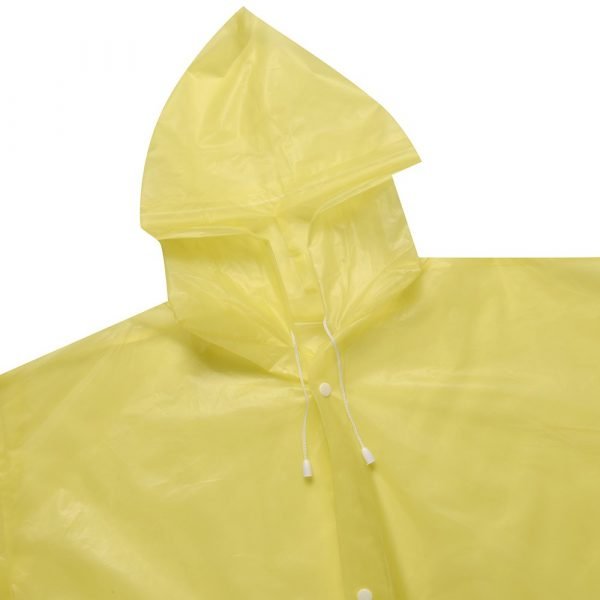 Poncho Jetable PVC Transparent Jaune Poncho PO13 – Image 4