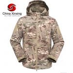 Xinxing Veste militaire trois couches Veste en polaire couleur sable camo peau de requin d'hiver coupe-vent capuche veste CF05
