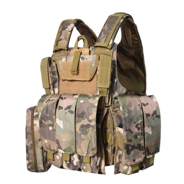 Gilet Tactique Multicam Avec Poches Multifonctionnelles TV02B