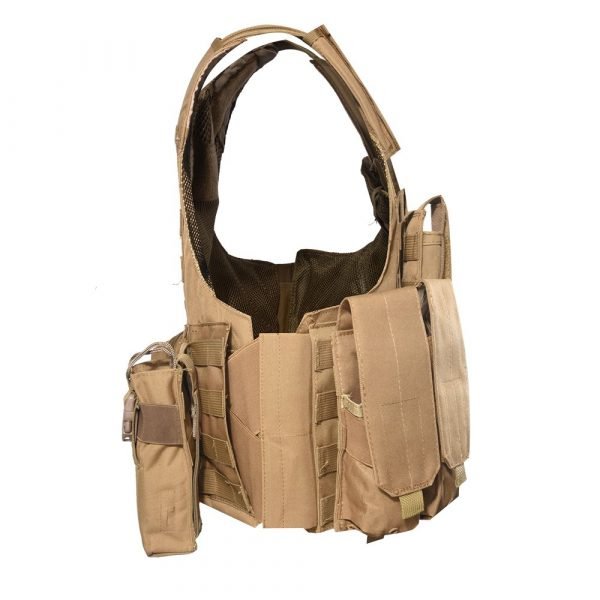 Gilet Tactique Coyote Avec Poches Multifonctionnelles TV02W – Image 6