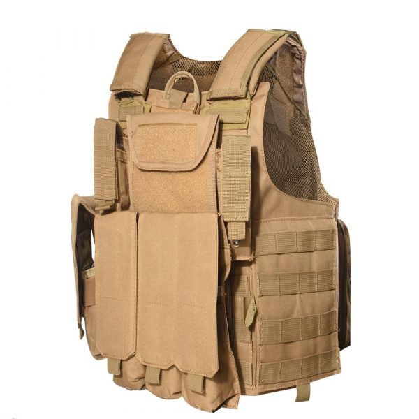 Gilet Tactique Coyote Avec Poches Multifonctionnelles TV02W