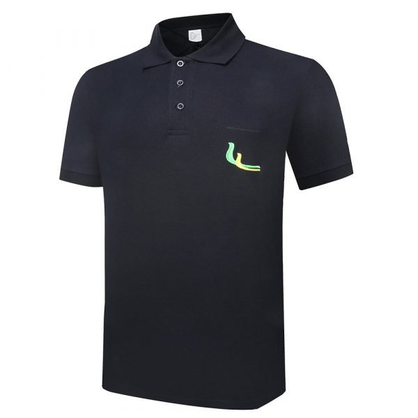 Polo noir personnalisé pour hommes pour l'armée et la police POLO shirt avec logo PO02 – Image 2