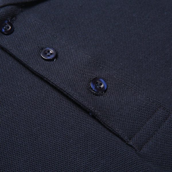 Polo noir personnalisé pour hommes pour l'armée et la police POLO shirt avec logo PO02 – Image 5