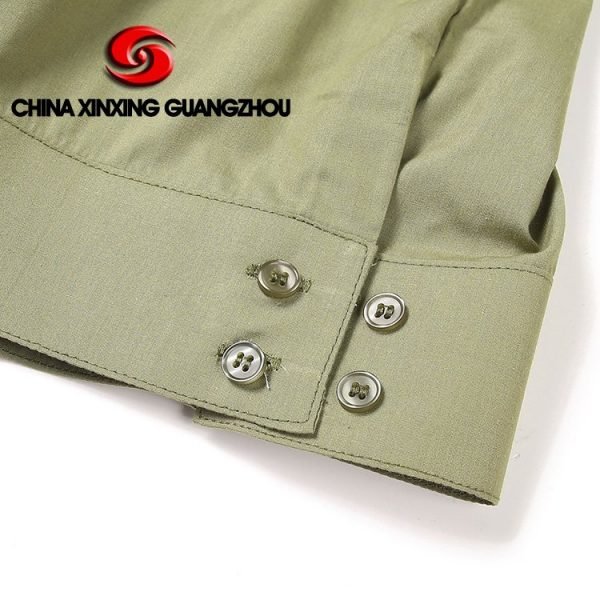 Chemise officielle poche avant chemise policier et militaire vert clair manches courtes PT12 – Image 6