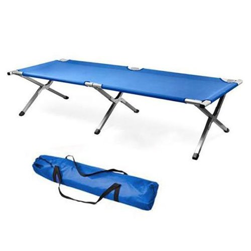Lit militaire CB01 lit extérieur bleu Polyester Oxford de l'armée pour Camping fer cadre en aluminium – Image 3