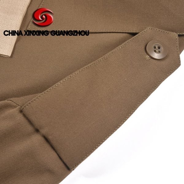 Xinxing Chemise de police militaire tissu uni en coton polyester à manches longues chemise de l'armée marron PT15 – Image 6