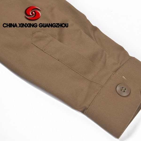 Xinxing Chemise de police militaire tissu uni en coton polyester à manches longues chemise de l'armée marron PT15 – Image 10