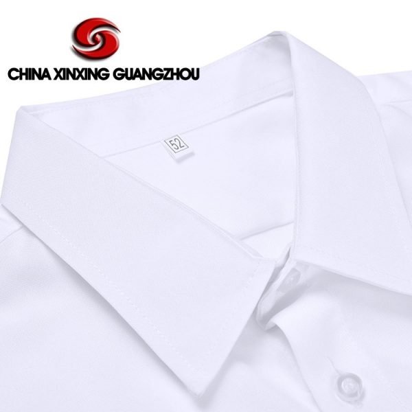 Xinxing Chemise de police militaire Chemise de police blanche à manches longues en polyester et coton uni PT07 – Image 5