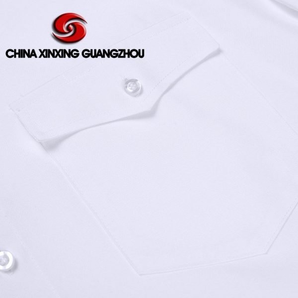 Xinxing Chemise de police militaire Chemise de police blanche à manches longues en polyester et coton uni PT07 – Image 6