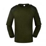 Xinxing pull personalisé de l'armée de sécurité de Géorgie pull en laine vert pull col rond militaire hiver hommes pull YM19