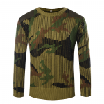 Xinxing Usine Pull en laine acrylique camouflage vert à col rond de la police militaire avec patchs d'épaulettes YM15