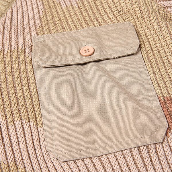 Xinxing Usine Chandail en laine de camouflage du désert militaire du Yémen en gros pull col V gilet militaire d'hiver homme YM13 – Image 6